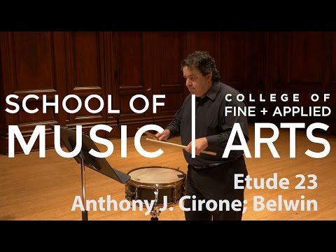 Professor Ricardo Flores: ILMEA Snare Drum - Etude 23 - Anthony J. Cirone; Belwin