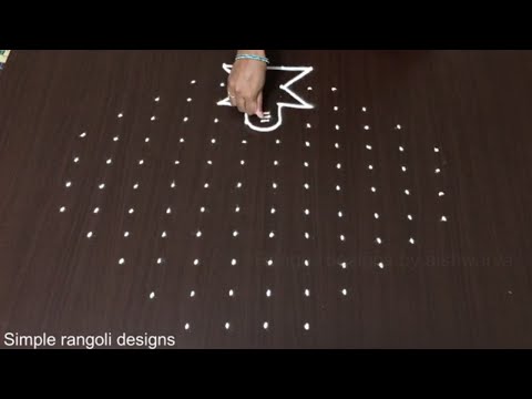 Rangoli Designs for Mahashivratri 12 to 4 Dots