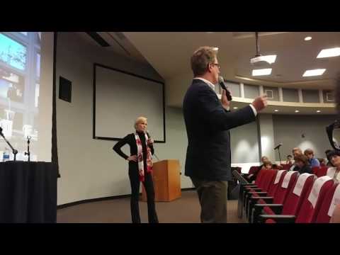 Joe Scarborough and Mika Brzezinski at Johns Hopkins University