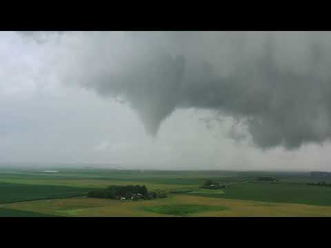Stanhope, Iowa Tornado Caught On Drone Close Range! - 4K VIDEO - 7-14-2021