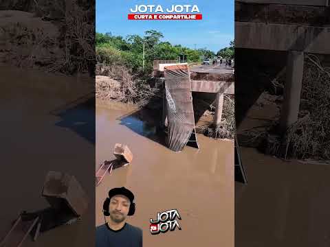 Caiu a ponte do Rio do Peixe Rio Negro MS #enchente #chuva #matogrossodos