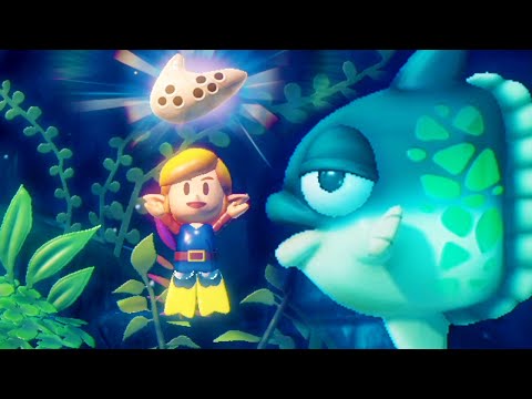 Zelda Link's Awakening - 100% Walkthrough Part 12 No Commentary Gameplay Angler Fish & Manbo’s Mambo
