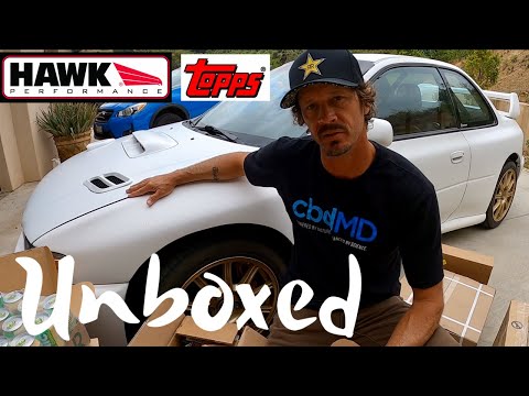 UnBoxed “Topps legend trading cards and Hawk performance brake pads/rotors”
