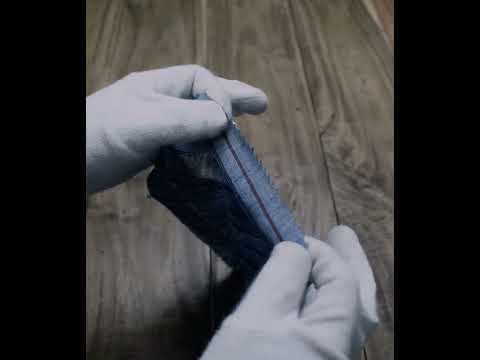 Stripe Blue Pure Cotton 65 GSM Handwoven Fabric 208 — video