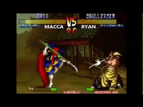 Samurai Shodown III: Genjuro (Macca) vs Kyoshiro (Ryan)