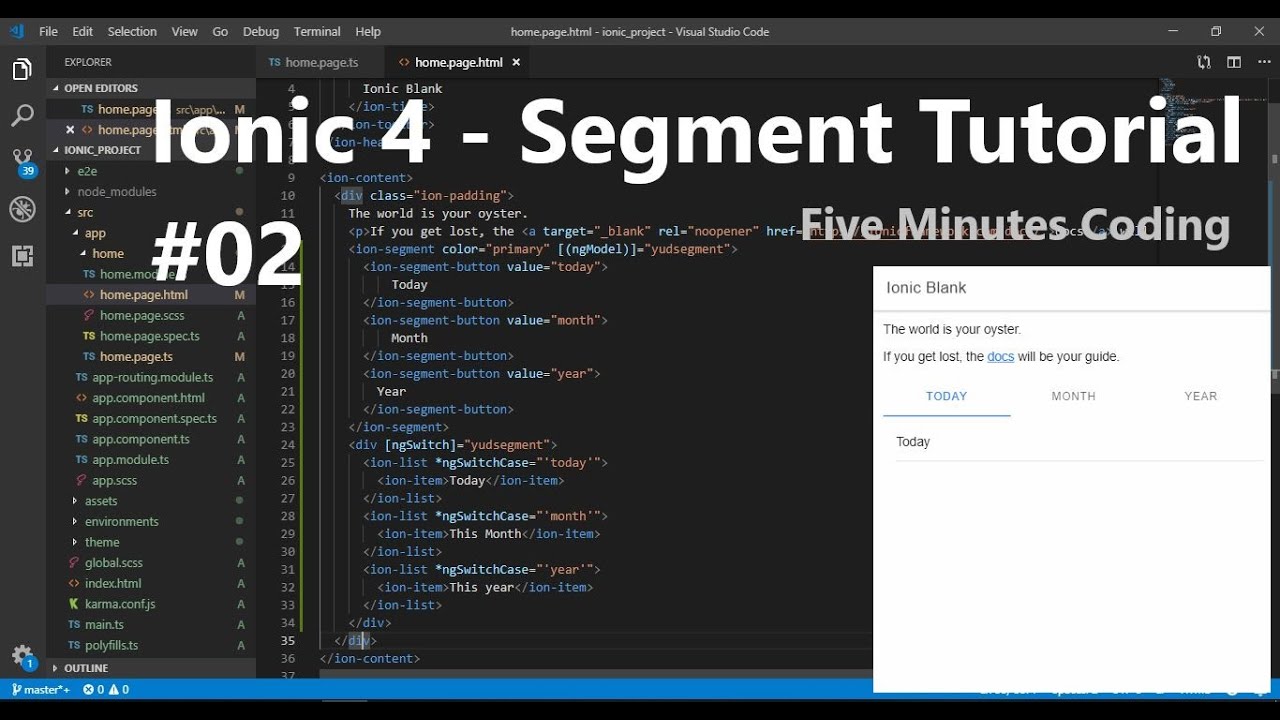 #02 Ionic 4  - Segment Tutorial