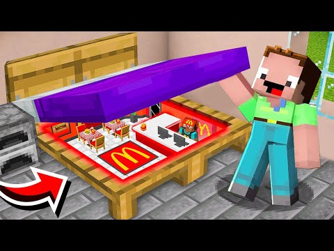 Ich habe einen GEHEIMEN MCDONALDS in meinem Haus gebaut in Minecraft