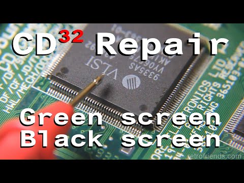 Amiga CD32 Repair Part 1: Green screen and black screen