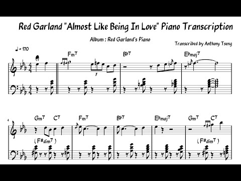 Red Garland "Almost Like Being In Love" Piano Transcription