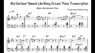 Red Garland &quot;Almost Like Being In Love&quot; Piano Transcription