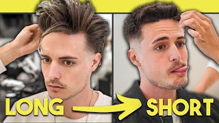 3 Haircuts From Long To Short | Slickback, Textured Quiff, Mullet, Short Fringe | 4 Mens Hairstyles