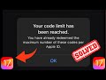 Your Code Limit Has Been Reached Apple Music 2024 | Fixed✅Your Code Limit Has Been Reached 2024