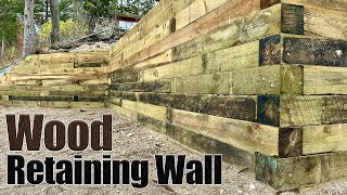 How to Build A TIMBER Retaining Wall [What