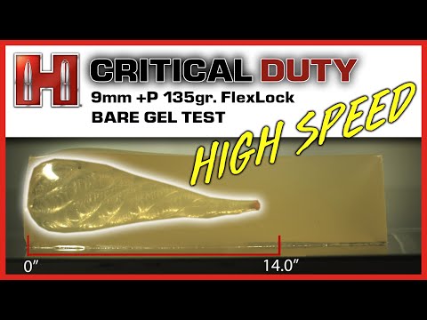 Hornady® Critical Duty® 9mm +P 135gr FlexLock® - HEAVY CLOTHING Gel Performance
