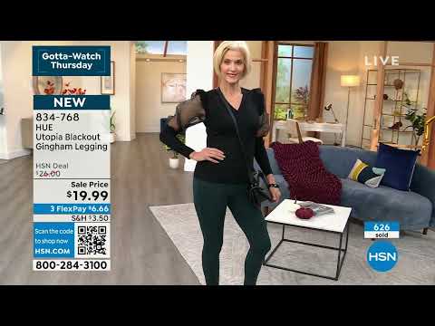 HUE – Utopia – Verdunkelungs-Leggings mit Gingham-Muster