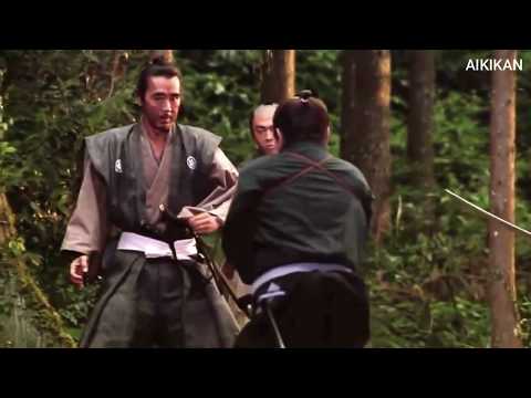 Samurai fight, multiple attackers. Kenjutsu. "After the Rain" - forest fight scene.