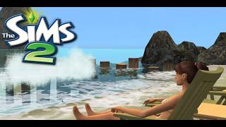 🏖️🌊 Sims 2 | Jenny's Beach Getaway: Sun, Sand and Stolen Food 🍽️ | Relaxing Waves & Beach ASMR 🌊☀️