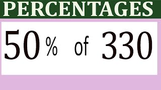 Percentages     50      Percentage(%)    of   330