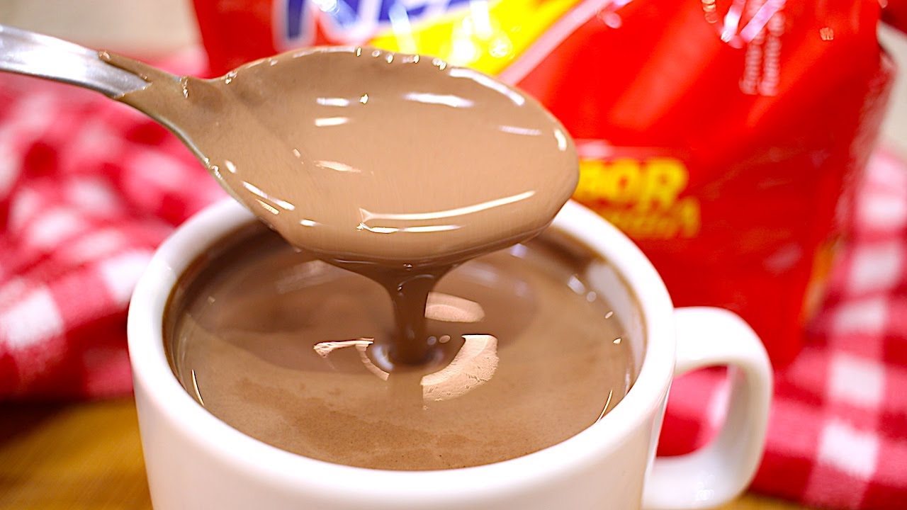 SEM MAISENA! CREMOSO! CHOCOLATE QUENTE DE NESCAU-SUPER RÁPIDO -FÁCIL-3 INGREDIENTES- Isamara Amâncio