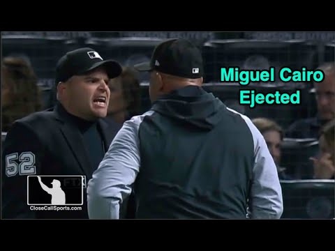 Ejection 172 - Chicago's Miguel Cairo Tossed After Check Swing Ball Call During Loss in Minnesota