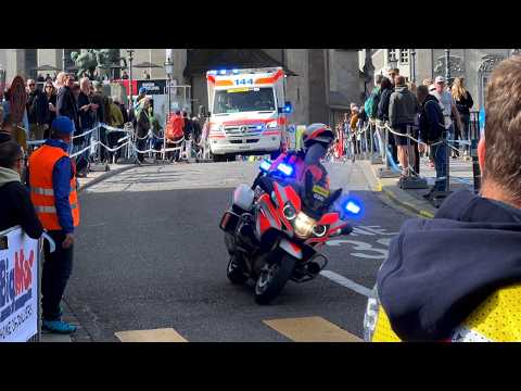 Blaulicht 🚨 Polizei, Feuerwehr und Ambulanz in Zürich mit Sirenen 4K