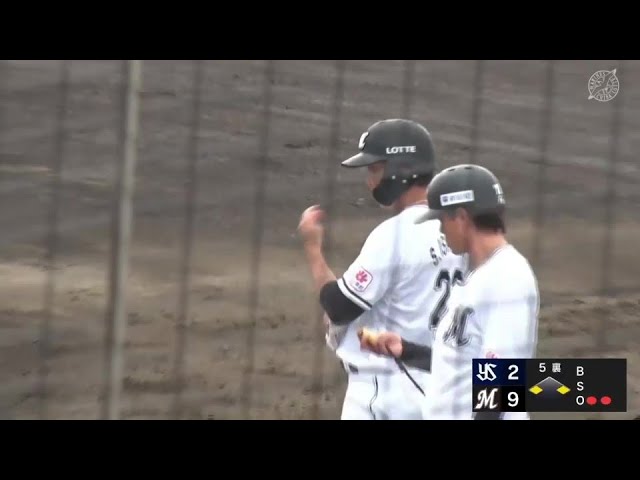 【ファーム】逆方向へ技ありの一打!! マリーンズ・石川慎吾が2打席連続のタイムリーヒット!! 2024年6月2日 千葉ロッテマリーンズ 対 東京ヤクルトスワローズ