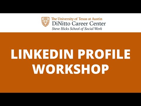 LinkedIn Profile Workshop - YouTube