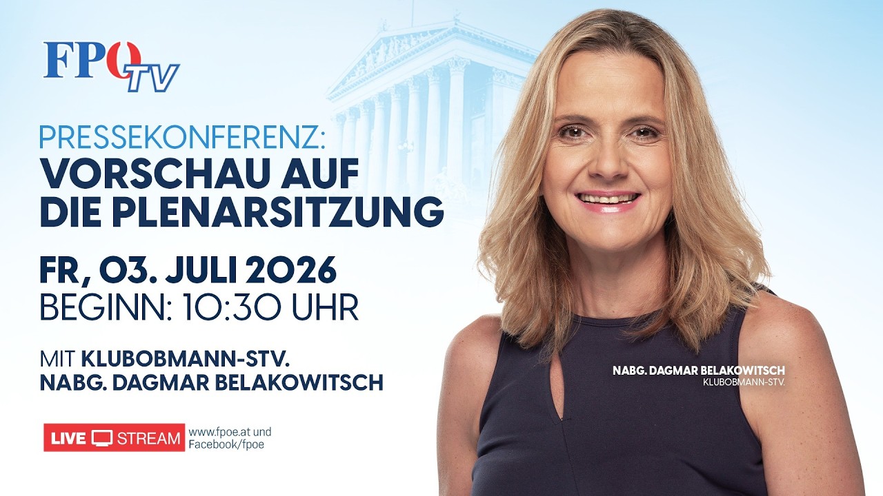 FPÖ-Pressekonferenz: Vorschau auf die Plenarsitzungen