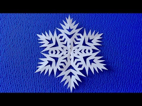 Как красиво вырезать снежинку из бумаги.Снежинка из бумаги просто. Paper Snowflake. #Снежинки