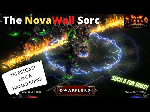 The Most Fun Sorc Build In D2R - The NovaWall Sorc - Fastest Killer