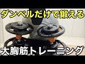ダンベルだけで鍛える胸トレ【ホームジム筋トレ】リーディングエッジ ダンベルプレス 40キロチャレンジ