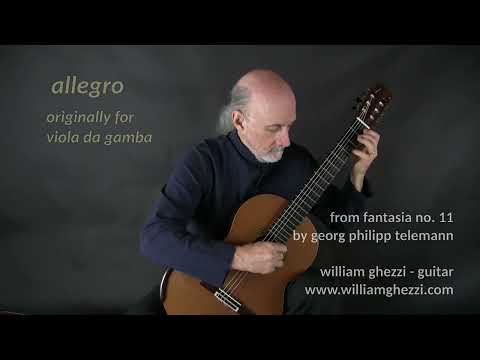 Fantasia no. 11 Allegro by G.P. Telemann - @WilliamGhezzi , Guitar