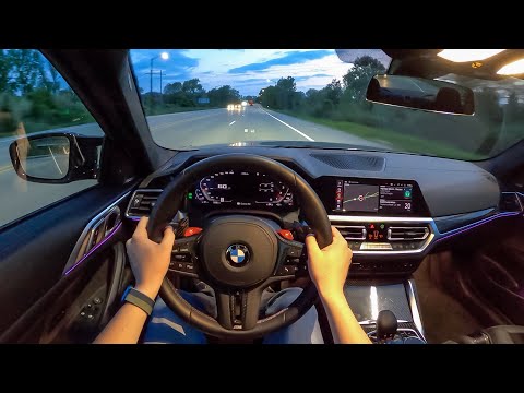 2022 BMW M4 Competition xDrive - POV Night Drive (Binaural Audio)