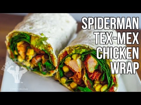 Spiderman Tex Mex Chicken Wrap for Healthy Lunch / Envoltura de Tex Mex (Pollo)