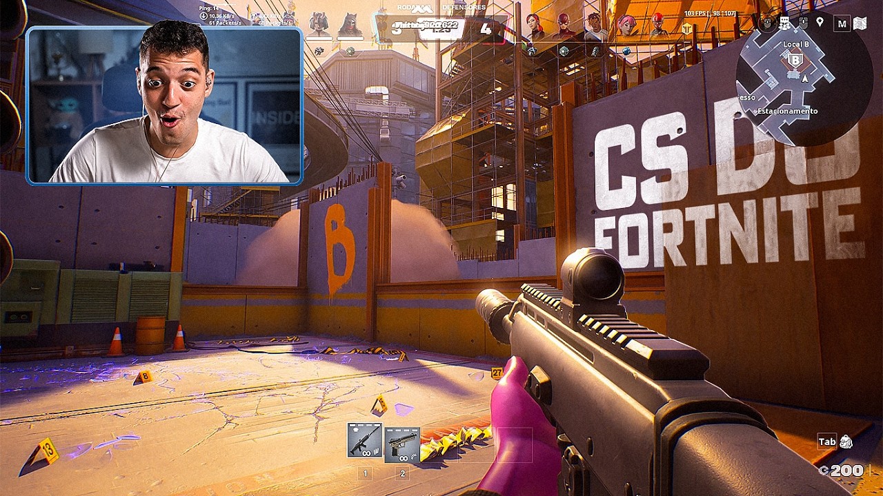 LANÇOU!!! Testei o NOVO JOGO BALLISTIC, o MODO CS dentro do FORNITE ( é em 1ª PESSOA)