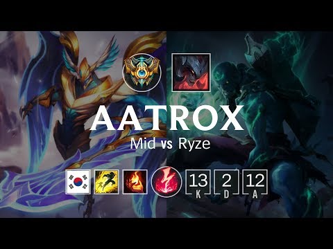 Aatrox Mid vs Ryze - KR Challenger Patch 8.20