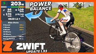 ZWIFT Update 1.93: NEW Pedal Balance Data // More HUD Options