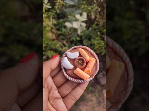 How to make pithe thali from Clay 😋 #shorts #ytshorts #diy #viral #art #clayart #clay #viralshorts