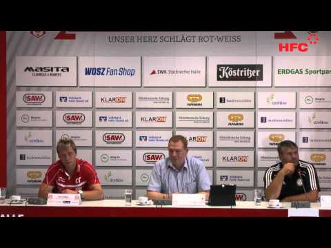 PK nach dem Spiel HFC - Elversberg