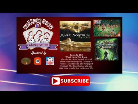 Episode 113: Mare Nostrum, Conflict of Heroes:Guadalcanal, Kingsport Festival – The Card Game