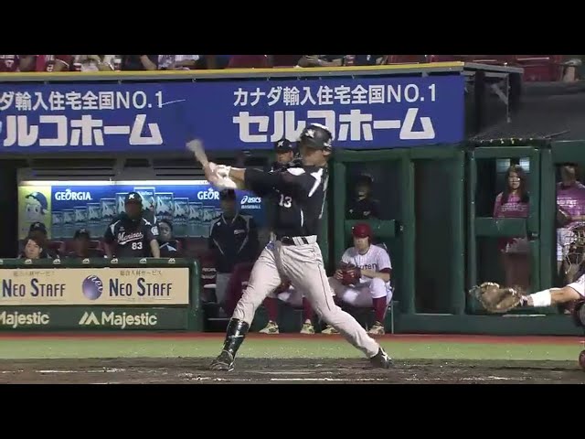 【7回表】マリーンズ・平沢 地元・宮城でうれしいプロ初ヒット!! 2016/8/17 E-M