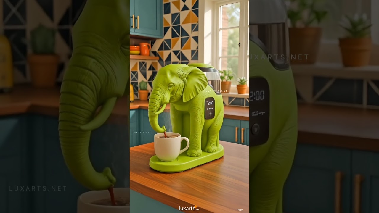 Wow! I'm gonna need one of these Elephant coffee maker! 👏👏