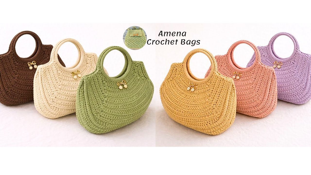 Turn a metal hoop into a luxurious crochet bag