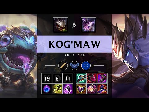 Kog'Maw Mid vs Syndra - EUW Diamond Patch 25.18