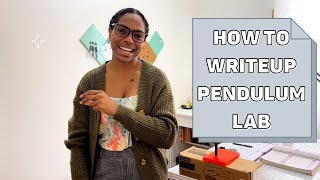 How to do Pendulum Lab Writeup