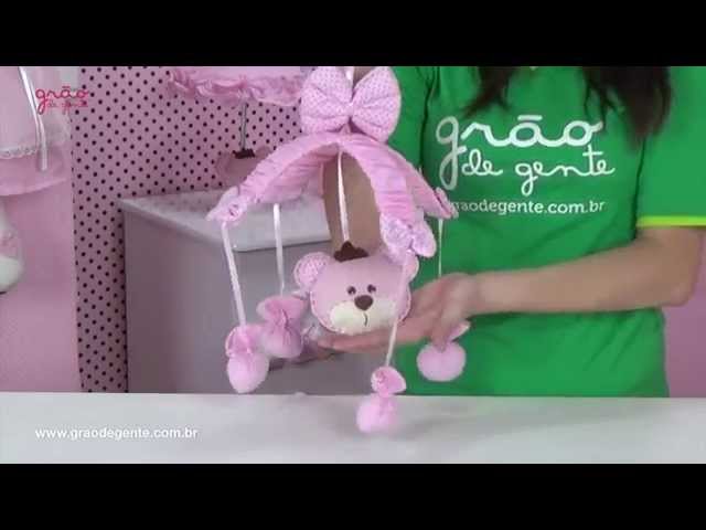 Móbile Ursa Realeza Rosa | Ref: 45074