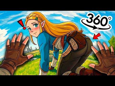 😱 ¡ZELDA se AGACHA FRENTE a LINK! 👀 ¿ACCIDENTE o INTENCIÓN? 💥EXPERIENCIA 360°🌍Anime VR 🎮 BOTW