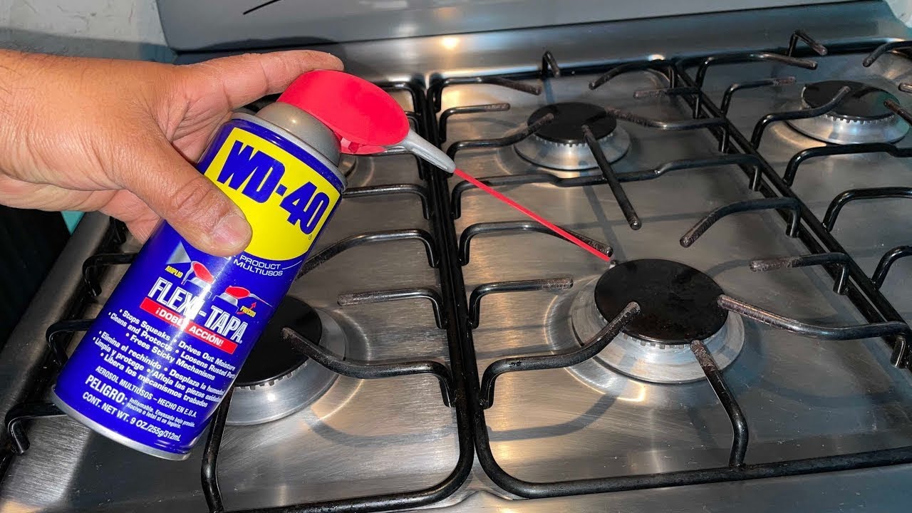 Reparar quemadores que humean o que no encienden. WD-40