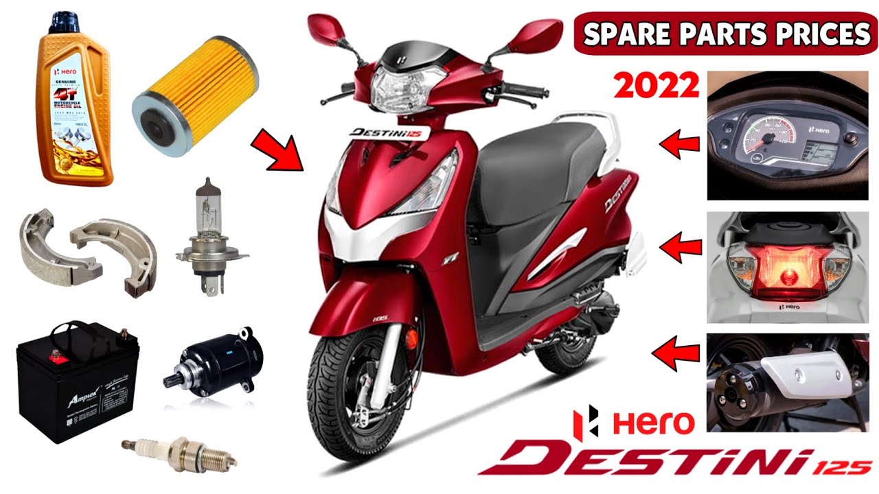 Watch video Hero Destini 125! ❤️ SPARE PARTS PRICES 2022 || Hero Genuine Parts Price List || #herodestini125 Now Hero Destini 125! ❤️ SPARE PARTS PRICES 2022 || Hero Genuine Parts Price List || #herodestini125
