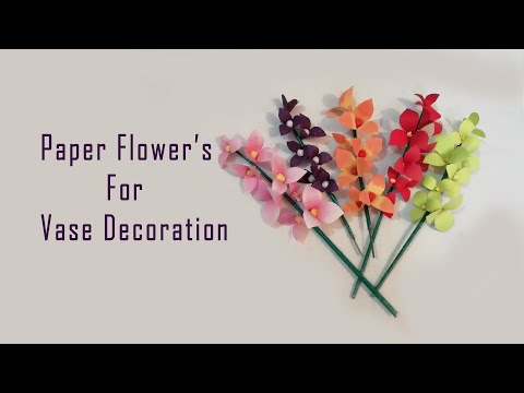 Easy to make paper flowers/ for vase decoration/ with Zeenat